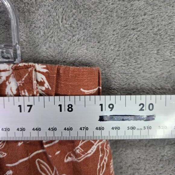 Womens Ana Rust Brown Shorts Palm Tree Print Linen Rayon Blend 6" Inseam XXL - Picture 6 of 9